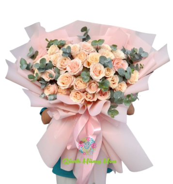 Bó hoa hồng đơn giản nhưng sang trọng