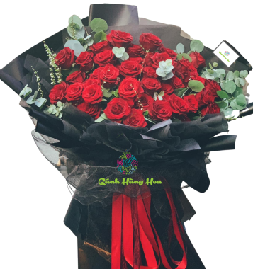 Bó hoa hồng đỏ khổng lồ sang trọng