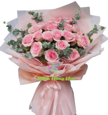 Bó hoa hồng ngoại nhập Christa