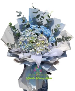 Bó hoa tú cầu xanh hi vọng