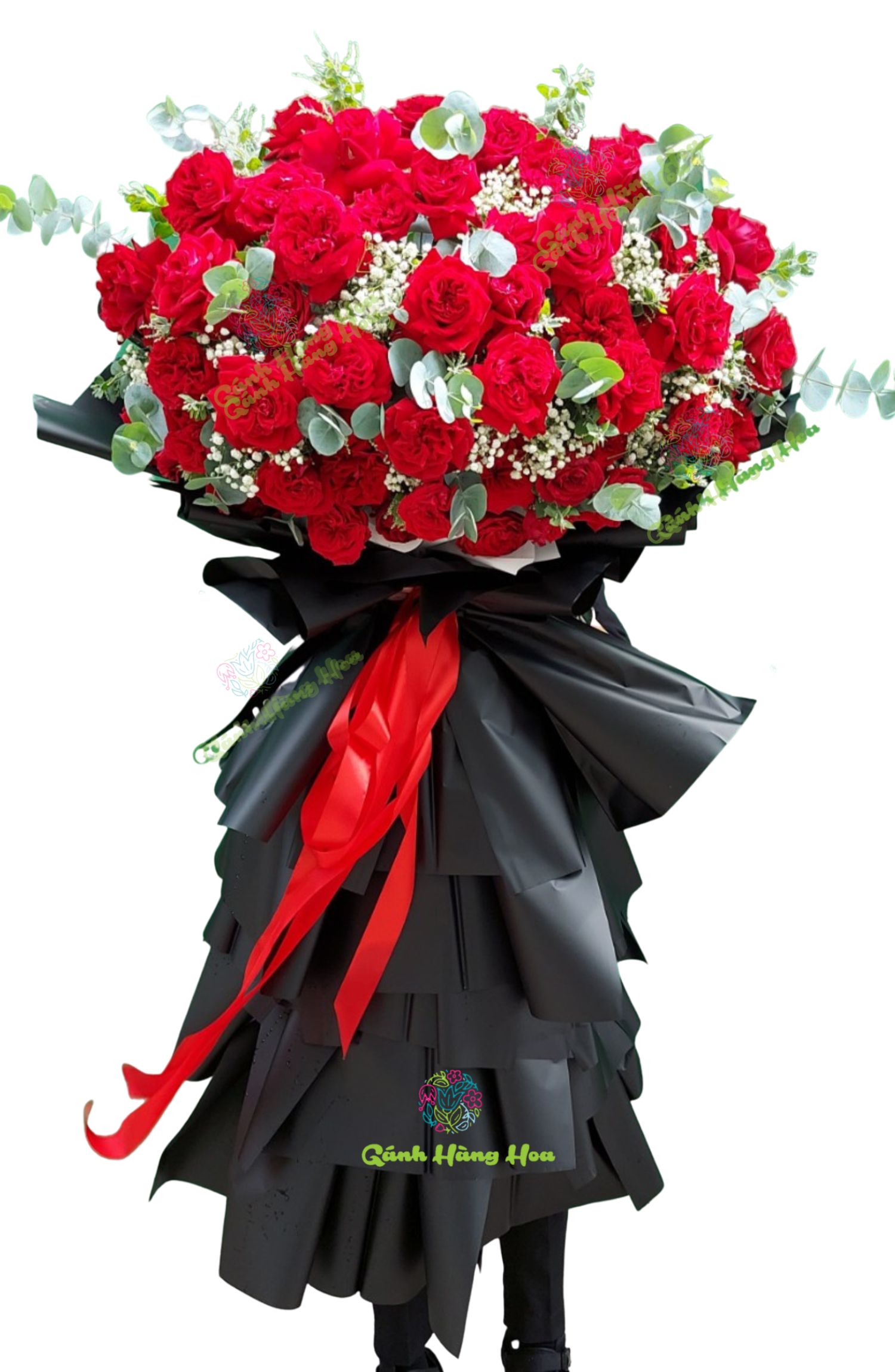 Bó hoa hồng đỏ tình yêu rực lửa